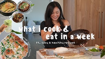 what i cook + eat in a week 🥐 cozy healthy recipes | scallion bread, family time, book reviews