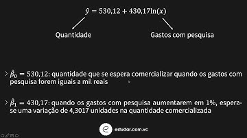 Econometria - Regressão Linear Simples - Modelo Nível Log