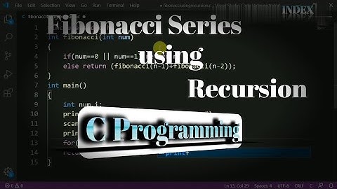 C Programming | Fibonacci Series Program using Recursion