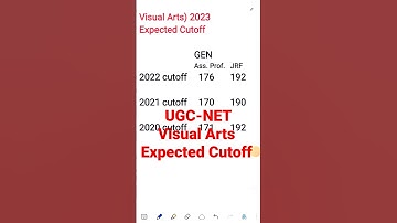 UGC-NET Expected Cutoff 2023 | Visual Arts | #short #shorts #ugcnetcutoff
