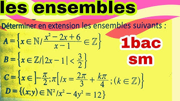 exercice les ensembles 1bac sm comment écrire un ensemble en extension