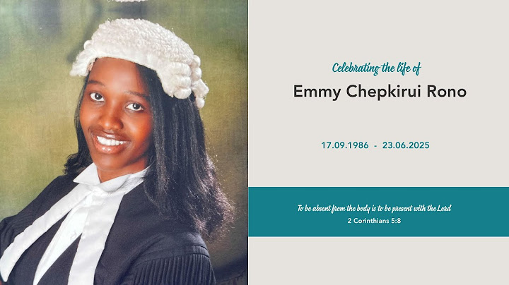 Celebrating the life of Emmy Chepkirui Rono