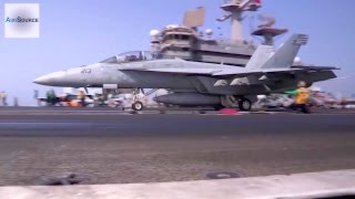 Flight Deck Operations from USS George H.W. Bush in Support of Airstrikes in Iraq