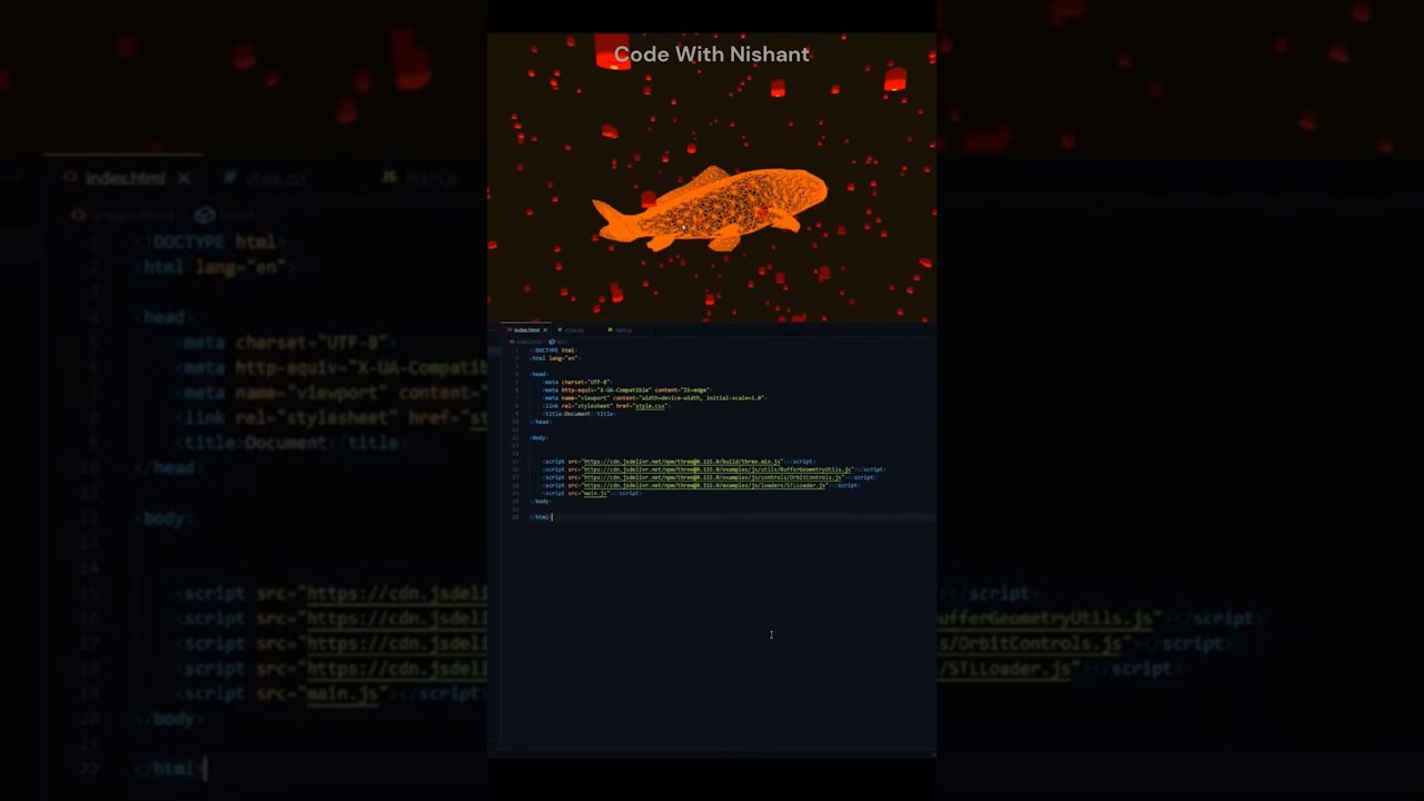 Incredible animation on ThreeJS #programming #threejs #javascript #css #html