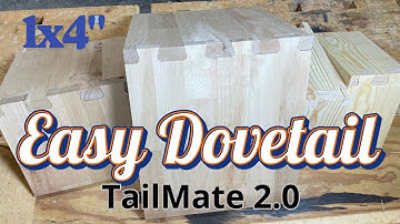 How to Cut Perfect Dovetail Joints with TailMate 2.0 – 1x4 Router Jig for Nominal Lumber Woodworking