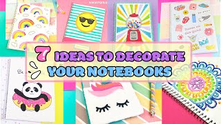7 Awesome NOTEBOOKS You can try - DECORATING Notebooks - Back to School | aPasos Crafts DIY
