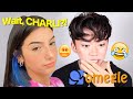 Pretending Strangers Online Are Famous (OMEGLE) | Are you CHARLI? | worldofxtra