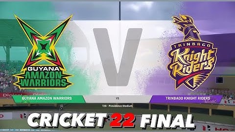 Cricket 22 CPL 2022 Final Match Guyana Amazon warrior vs Trinbago Knight Riders PS5 gameplay