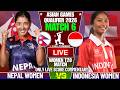 NEPAL WOMEN VS INDONESIA WOMEN | ASIAN GAMES QUALIFIER 2026 | LIVE SCORE COMMENTARY | MATCH 6TH