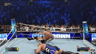 Shocking Stage Break WWE 2K24 match Brock Lesnar vs Big Show