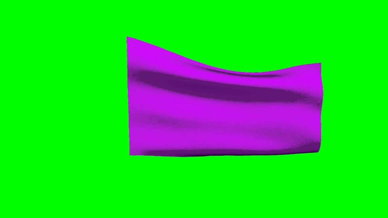 purple cloth blowing - green screen effect