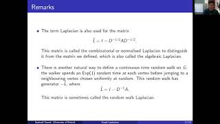 Lecture 14: Adjacency and Laplacian matrices of graphs