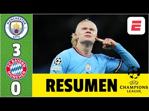 MANCHESTER CITY goleó 3-0 al BAYERN MUNICH con GOL y asistencia de HAALAND | Champions League