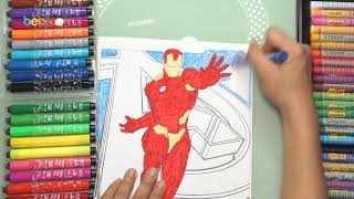Cùng Bé Tô Màu Iron Man - Bé Bí Bo Tô Màu Siêu Nhân - Youtube