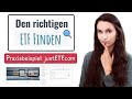 Den richtigen ETF finden + Praxisbeispiel mit justETF