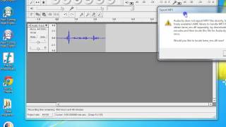 Find and select the LAME.DLL for audacity