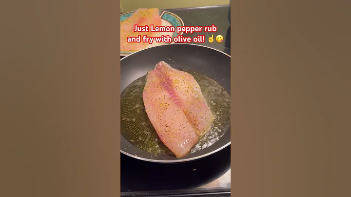 Quick and easy fried Tilapia using Lemon pepper rub!😋 #tilapia #friedfish #tilapiarecipe  #cooking