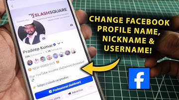 How To Change Our Profile Name, Nickname & Username On Facebook App & Website!