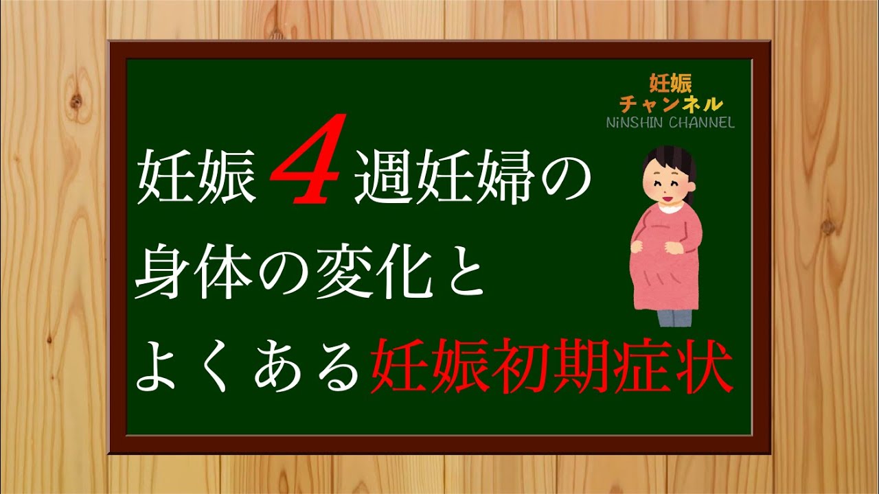 妊娠4週 よくある妊娠初期症状と4週妊婦さんの身体の変化について Youtube