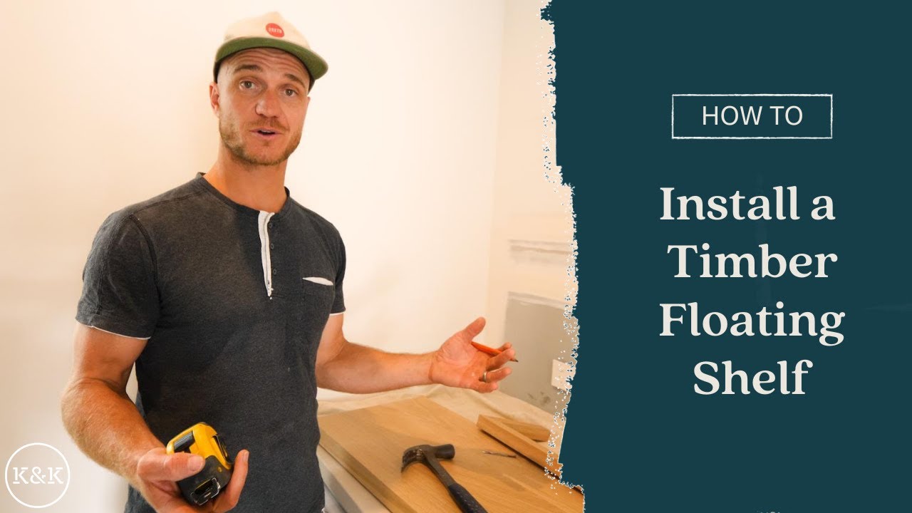 How to Install a Timber Floating Shelf - YouTube