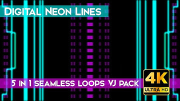 Digital Neon Lines VJ Loops