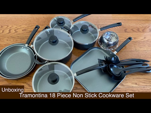 18 Piece Cookware Set Pots & Pans Kitchen Non Stick Cooking Pot