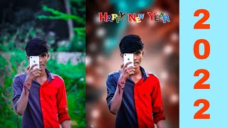 HOW  TO  EDIT  NEW YEAR  background editing in telugu#picsart #photography screenshot 1