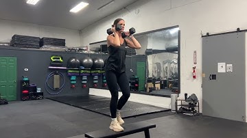 Dumbbell Step-up Shoulder Press - How To workout | With the WeStrive App