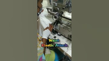 Waist Elastic Attach of Long Leg #waistline #elasticstitching #longlegs #sewing #flatlock #garments