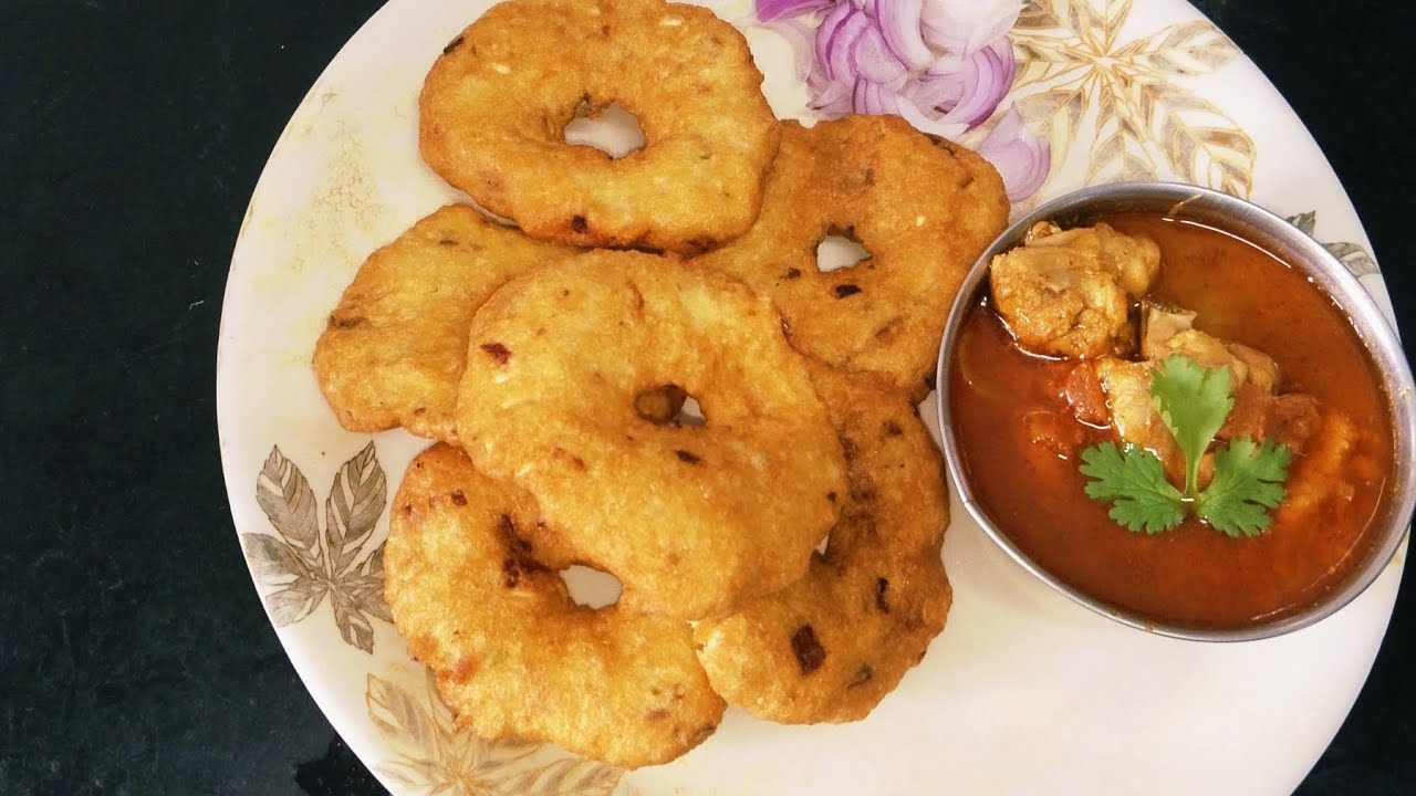 కనుమ స్పెషల్ ఉదయం టిఫిన్ కి😋మినపప్పు వడలు కాంబినేషన్ చికెన్ కర్రీ