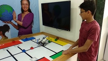 Lego Line Follower & Hitter Robot - Vraj Amin - RFL Ahmedabad(8980172306)