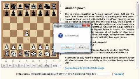 Chess Openings: Chess World.net presents 1.d4 Opening Names - Part 1 of 4 (Chessworld.net)