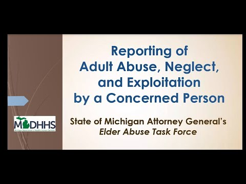 Reporting of Adult Abuse, Neglect, and Exploitation by a Concerned Person