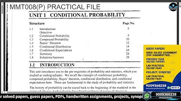 HOW TO MAKE MMT 008 PRACTICAL FILE | MSC MACS IGNOU