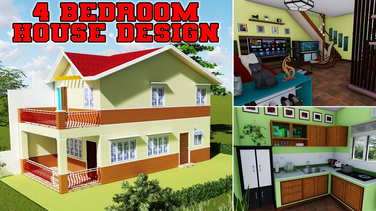 Two Storey House Design With 4 Bedrooms Youtube