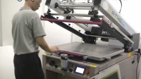 ATMA AT-68C High-speed Clamshell Screen Printer demonstration
