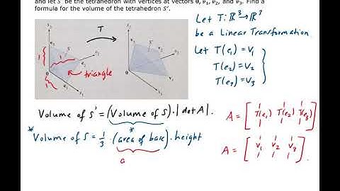 Finding the volume of a tetrahedron using a transformation