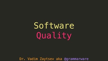 Software Quality (SWEBOK chapter 10)