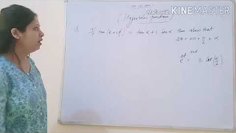 Important problem based on hyperbolic functions