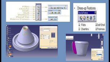 Catia v5 Dress-Up features,Fillet,Chamfer,Shell,Draft,Remove Face,Thread/Tap I CatiaV5 Tutorial -37