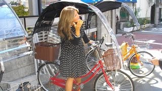 自転車のレインコート、アクセサリー屋根って最高にいいね！