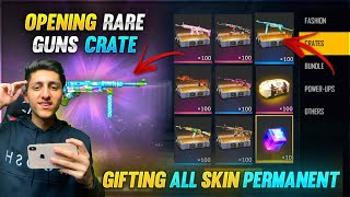 Opening Rare Gun Crates In My Brother Id | I Got 10,000 Diamond In Crates 😍 - Garena Free Fire