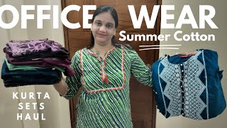Office wear Kurta sets cotton | Amazon office wear kurta haul | Summer office wear kurta sets