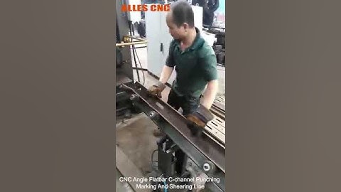 CNC Angle Flatbar C-channel Punching Marking And Shearing Line