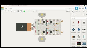 Simulación robot seguidor de luz/Tinkercad🌷͙֒✧