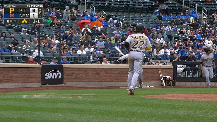 PIT@NYM: McCutchen scores from third on a double play
