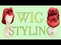 Wig styling tutorialclassic updosculptural waves