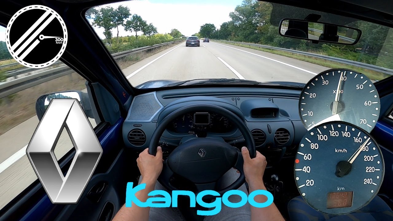 Renault Kangoo 1.9 l dTi KC 80 PS Top Speed Drive On German Autobahn