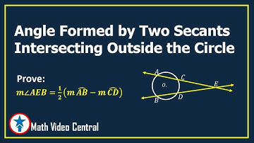 Angle Formed by Two Secants Intersecting Outside the Circle (Proof) | Geometry