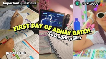 Abhay batch first class📑 CBSE 10th grader Study vlog🎥